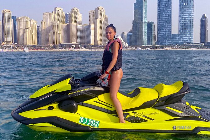1-Hour Jet Ski Tour – Burj Al Arab, Atlantis, & Dubai Skyline - Riding toward Burj Al Arab