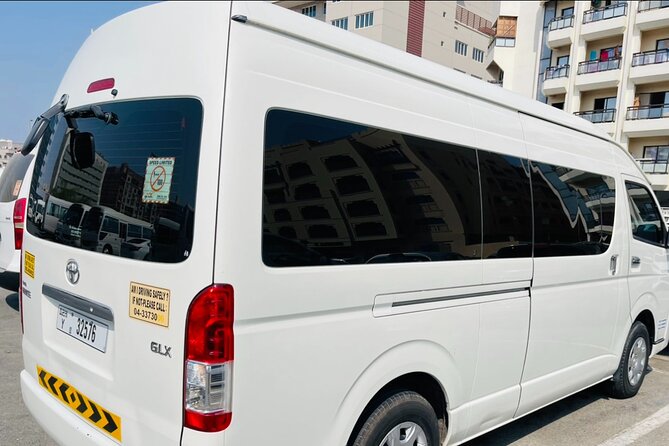 10 - 12 Seater Toyota Haice Tourist MiniVan Rental Dubai - A Dubai city day, built around your group