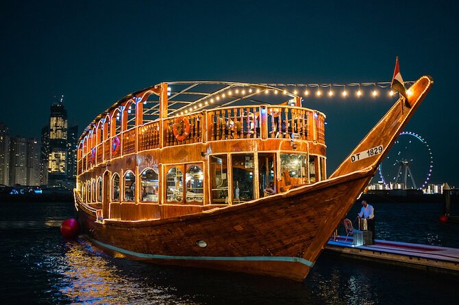 2-Hour Dubai Marina Dhow Dinner Cruise - Boarding at the Jack Sparrow Cruise meeting point