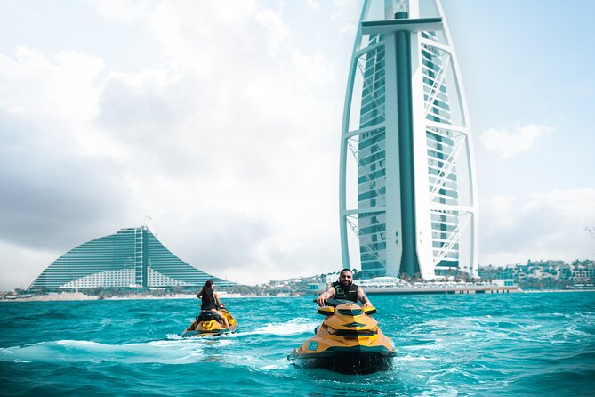 24 Karat Gold Jet Ski Adventure with Burj Khalifa View - Setting off along Dubai’s coastline