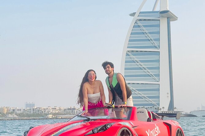 30Min Jetcar Dubai with Burj Al Arab Views-Free Ice Cream - Sheik Island and the Open-Water Thrill