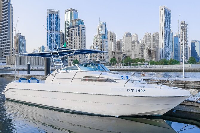 33Ft Private Yacht Rental On New Year's Eve 2025 - Burj Al Arab viewed from the Arabian Gulf
