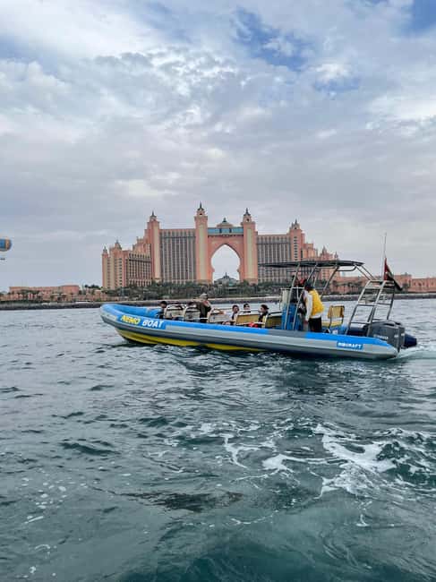 45-Min Boat Thrill: Burj Al Arab, Burj Khalifa & Ice Cream - A Short, Fast Look at Dubai From the Water