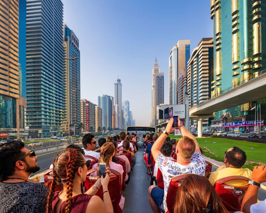 5-Day Pass: Hop-On Hop-Off, Lost World Aquarium, Dubai Frame - Desert Sunset Tour and the fortress welcome