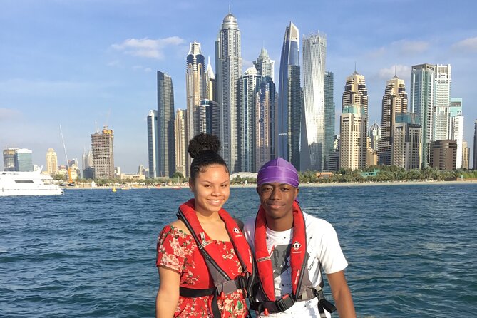 90-Min Speed Boat: Burj Al Arab, Atlantis, Ain Dubai & Ice Cream! - Ain Dubai and the Bluewaters view