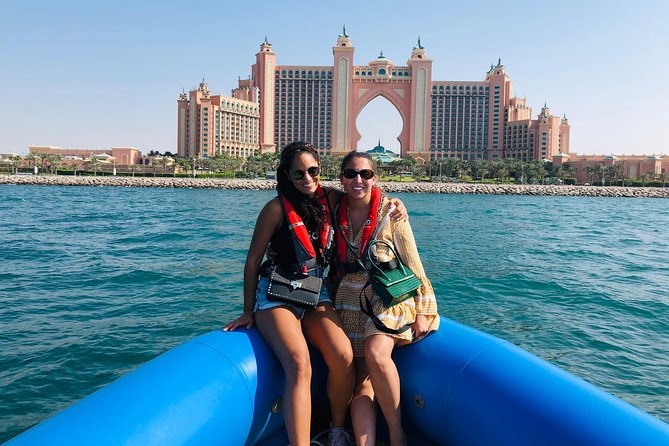 90-Min Speed Boat: Burj Al Arab, Atlantis, Ain Dubai & Ice Cream! - Burj Al Arab from the Persian Gulf