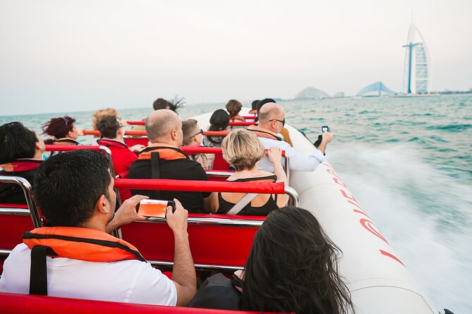 90 Mins Speedboat Tour Dubai Marina JBR Atlantis and Burj Al Arab - Reaching the Burj Al Arab by boat