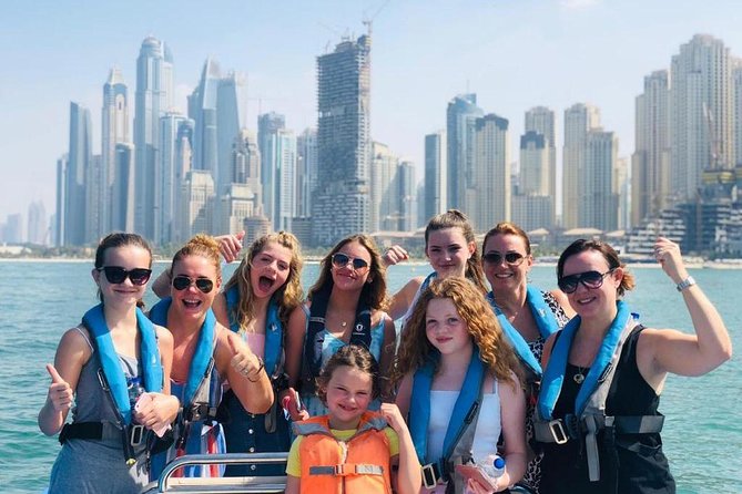 90 Minutes Speedboat Tour Dubai Marina, Burj Al Arab and Atlantis - The Burj Al Arab from the Persian Gulf