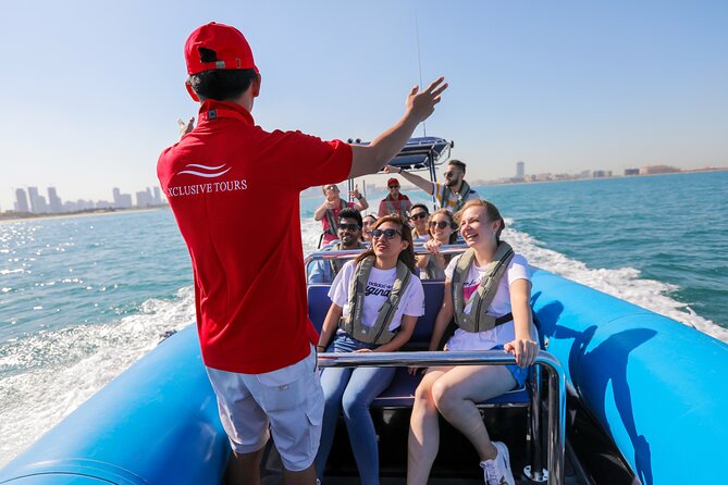 90 Minutes Speedboat Tour: Marina, Atlantis, Palm & Burj Al Arab - Dubai Marina and Cayan Tower on the return