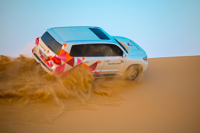 Abu Dhabi Evening Desert Safari - Private car Dune bashing & BBQ - Unlimited BBQ dinner and desert shows