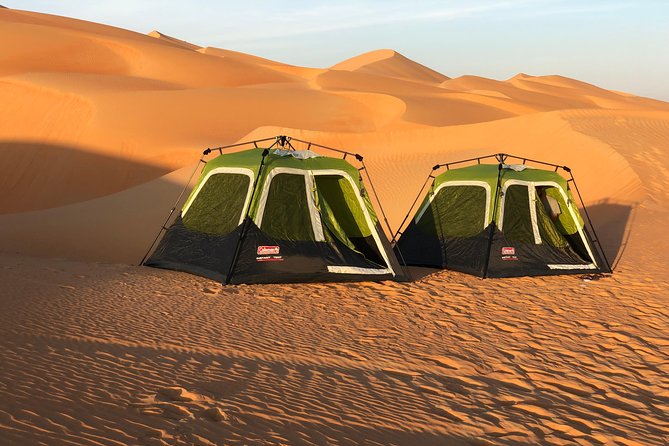 Abu Dhabi Private Desert Camping With BBQ Dinner - Dune driving before sunset