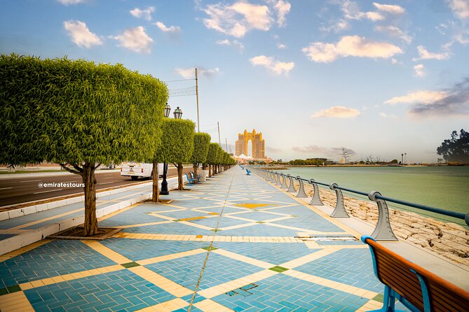 Abu Dhabi Sightseeing Tour: Sheikh Zayed Mosque, Heritage Village & Dates Market - The Corniche, seen from the road