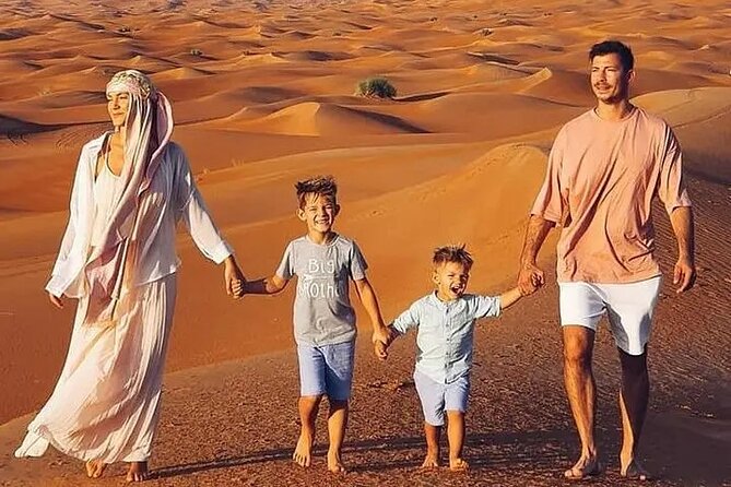 Adventurous Red Dune Desert Safari Deal with Quad Bike,Shows &BBQ - Camel riding and sandboarding are brief tastes