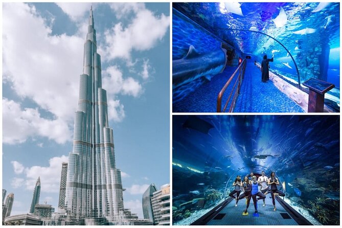 Burj Khalifa, Dubai Aquarium & UWZ with Penguin Cove Tickets - Two famous Dubai sights in one outing