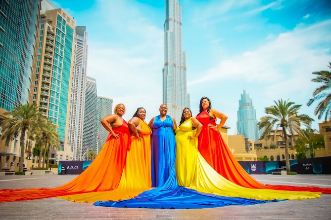 Burj Khalifa Flying Dress Instagram Videography Shoot - Choosing and wearing the flying dress
