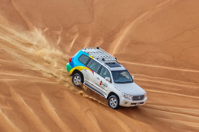 Classic Dubai Desert Safari with BBQ Dinner and Camp activities - The camel farm and a brief camel ride