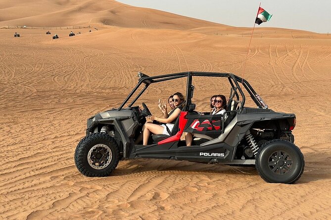Combo:Private Desert Safari + dinner & ATV Self-drive/Quad Bike - Sandboarding and the sunset photo stop