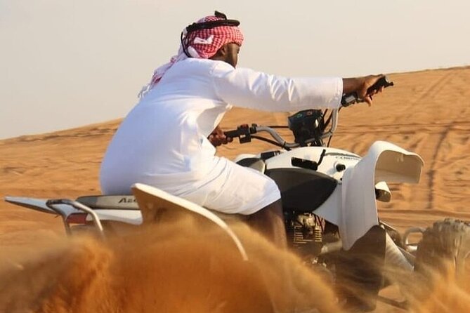 Desert Safari Adventure Hotel Transfer Camel Ride with Quadbike - Camel riding: memorable, but very brief