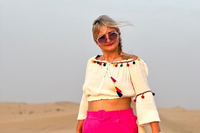 Desert Safari BBQ Dinner, Live Shows, ATV Bikes, Sandboarding - The 4x4 pickup sets the tone
