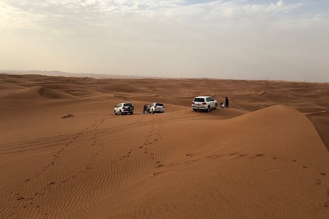Desert Safari Dubai - BBQ dinner, vegetarian choices, and the seating setup