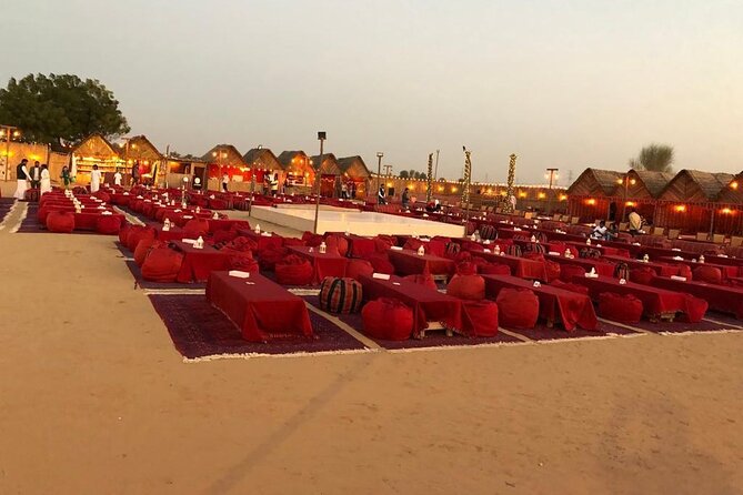 Desert Safari Dubai with BBQ Dinner & Camel Ride - BBQ dinner with vegetarian and Jain choices