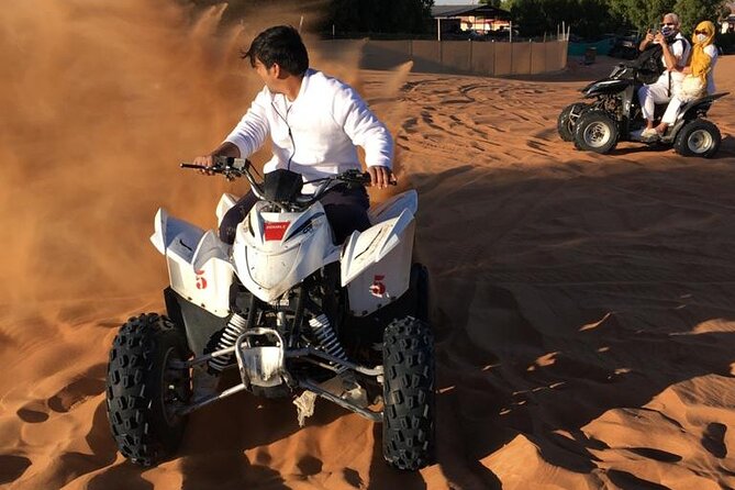 Desert Safari Quad Bike Activity with Dinner in Dubai - Red dunes, 4x4 thrills, and sand boarding