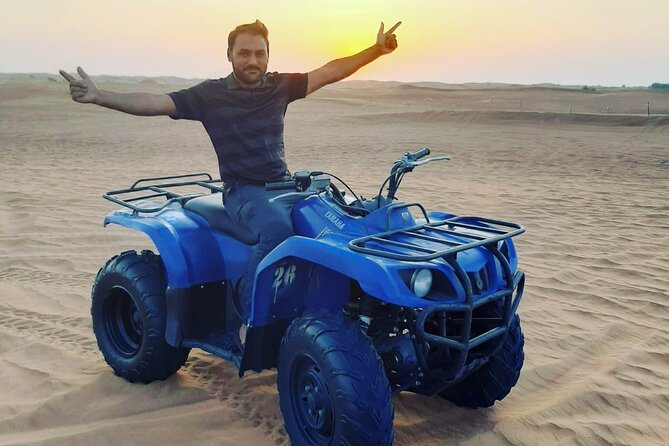 Desert Safari, Quad Biking, Sand Surfing and BBQ Dinner In Dubai - Camel riding, tea, henna, and the Bedouin-style camp