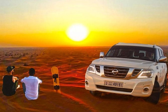 Desert Safari Tour, Quad Bike with BBQ Dinner & Show from Dubai - Sunset photographs and sandboarding