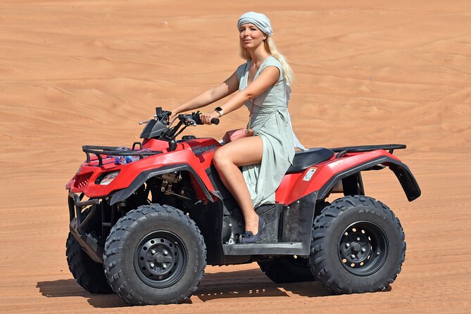 Desert Safari With BBQ Dinner, Quad Bike & Camel Ride from Dubai - From Dubai pickup to the Lahbab Desert