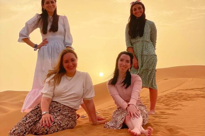 Desert Safari With BBQ Dinner, Quad Bike & Camel Ride from Dubai - Dinner on carpets and pillows