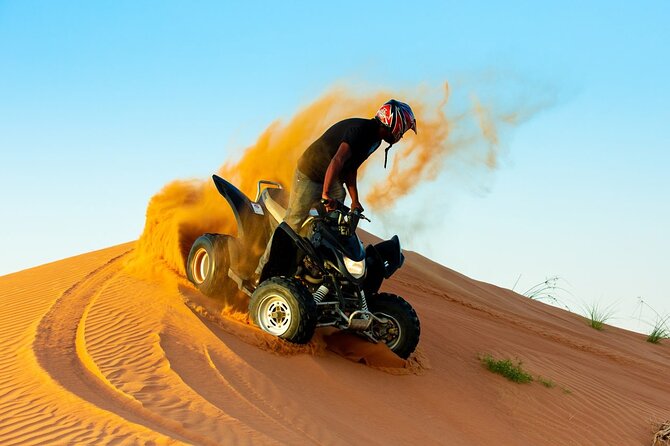 Desert Tour by ATV OR Buggy Self-drive, BBQ Dinner and Camel Ride - Hotel pickup makes the desert day easier