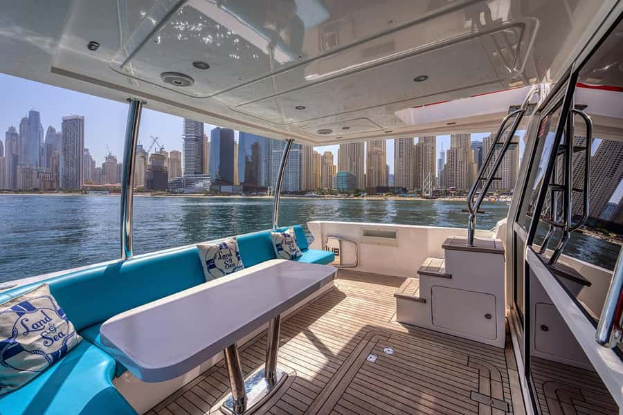 Dubai: 2-Hour Private Yacht Cruise around Burj Al-Arab - Leaving Dubai Marina by yacht