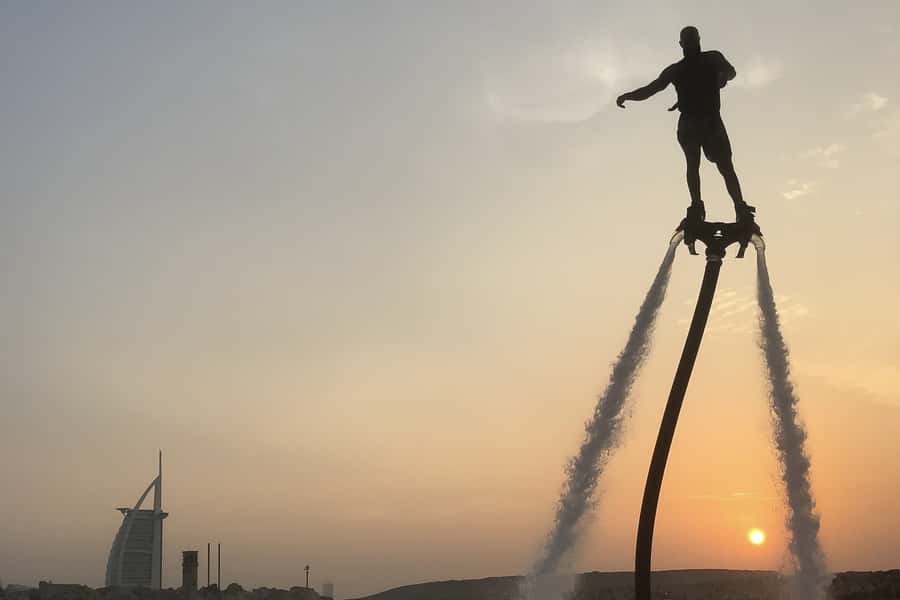 Dubai: 30-minute Flyboard with Instructor and Free Ice Cream - Photos, videos, and the Burj Al Arab backdrop