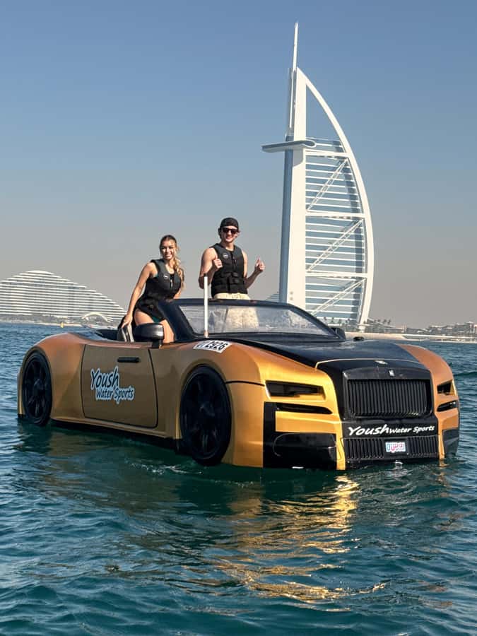 Dubai: 30-Minute Jet Car Tour of Burj Al Arab with Ice Cream - Expect spray, not a dry city tour