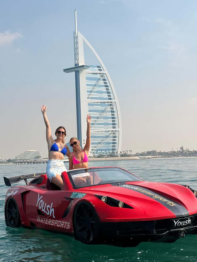 Dubai: 30-Minute Jet Car Tour of Burj Al Arab with Ice Cream - The briefing before the engine starts