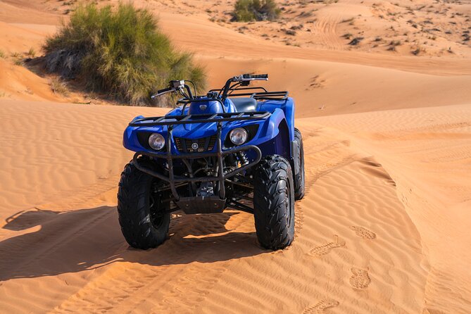 Dubai 4-5 hours Private Quad Bike Tour, Camel Ride and Softdrinks - Sandboarding with a front-row desert view