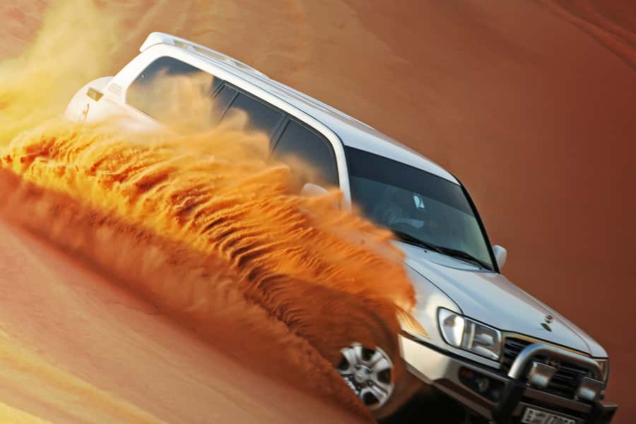 Dubai 4WD Evening Desert Safari - Camel farm and first desert photo stop