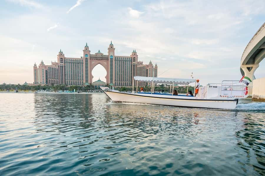 Dubai: Abra Boat Tour in Atlantis, Palm, Ain Dubai & Marina - Dubai Harbour and the first open-water views