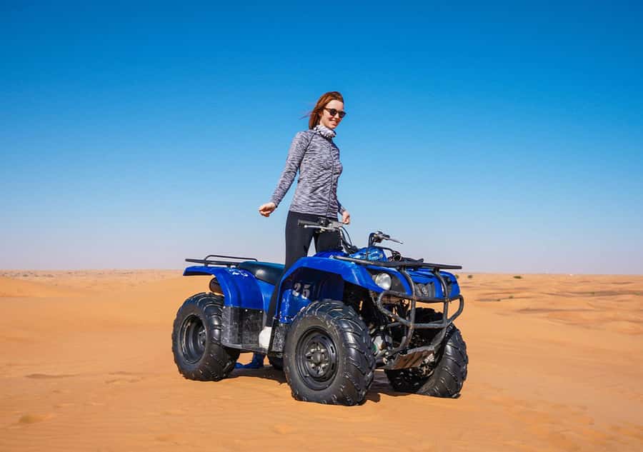 Dubai: Adventure Quad Bike Safari, Camel Ride & Refreshment - Price and what you get for $36