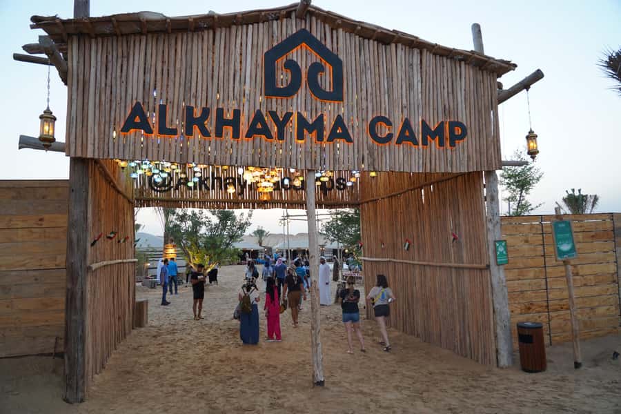 Dubai: Al Khayma Camp Experience with BBQ Dinner - Camels, falcons, and sunset photos