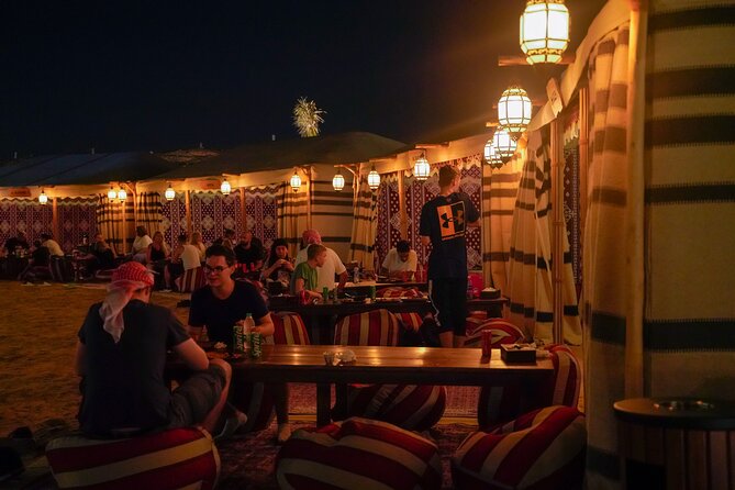 Dubai Al Khayma Camp Experience with BBQ Dinner and Transfers - First welcome: Arabic coffee, luqaimat, and camp seating