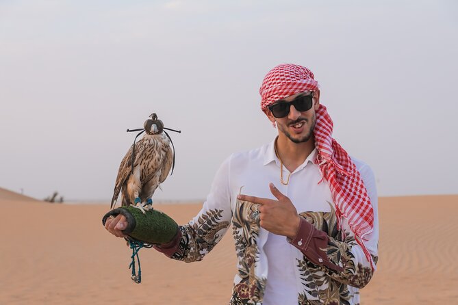 Dubai: Al Marmoom Oasis Vintage Safari: Camels, Stargazing & Meal - Sunset, falcons, and the most photogenic part