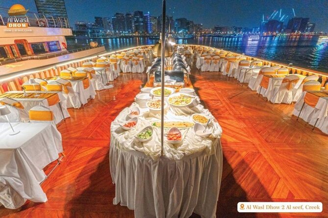 Dubai Best Dhow Cruise Dinner Buffet (Multi Cusine) - Boarding Near Souk Al Seef