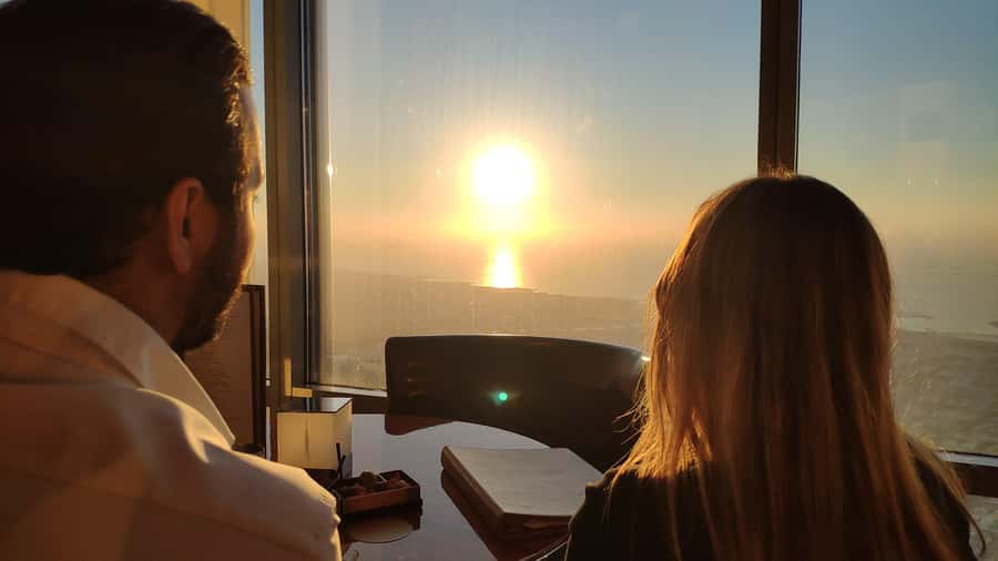 Dubai: Burj Khalifa VIP Sunset Tour with Porsche Transfer - Sunset from around 500 meters