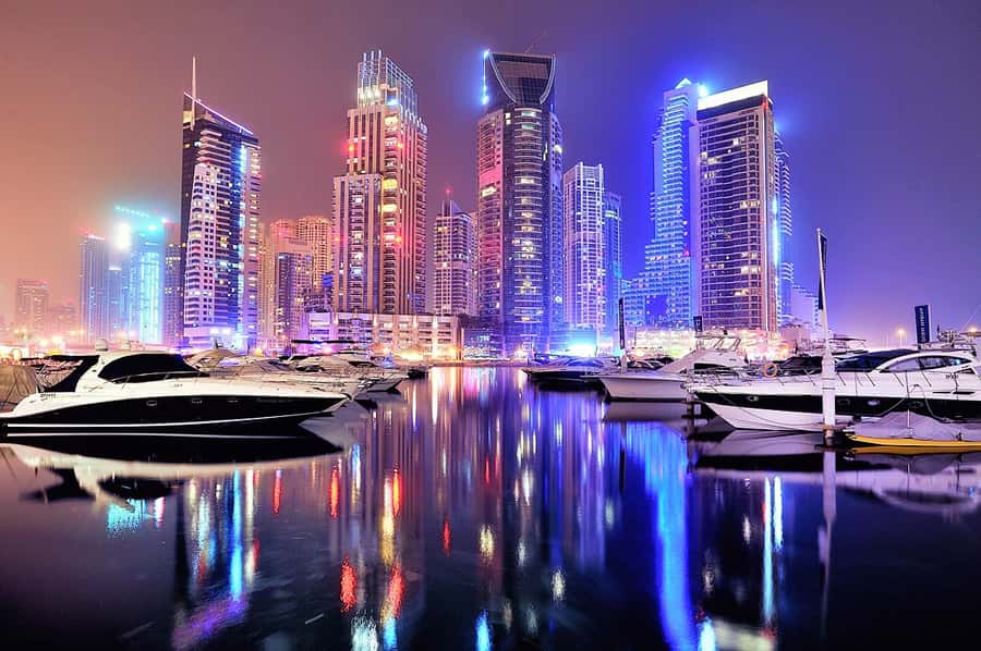 Dubai by Night City Tour with Fountain Show - Dubai Marina and the city’s luxury side