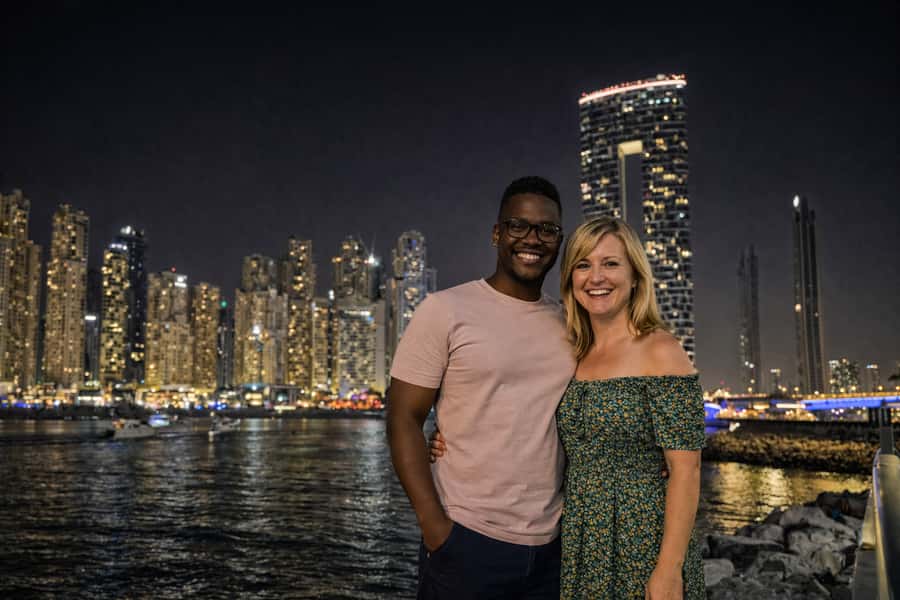 Dubai by Night with Burj Khalifa Entrance Ticket - Madinat Jumeirah and the sail-shaped Burj Al Arab