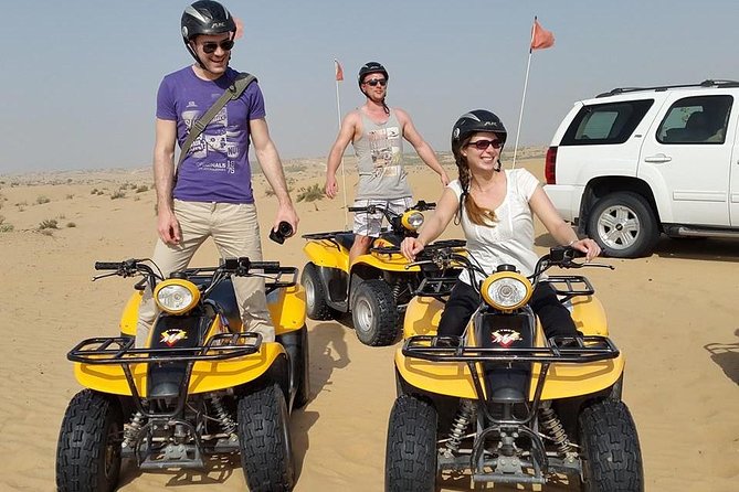 Dubai Desert Afternoon Quad Safari with Camel Ride, BBQ Dinner and Belly Dancing - Sunset photographs and a useful pause