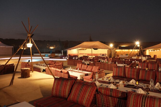 Dubai Desert Camp Dinner with BBQ, Dinner, Camel Ride & Shows - Weather, Group Size, and Practical Comfort