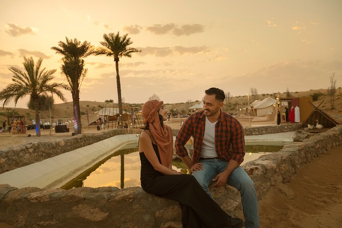Dubai Desert Camp Dinner with BBQ, Dinner, Camel Ride & Shows - A Caravanserai With a Modern Desert-Camp Feel
