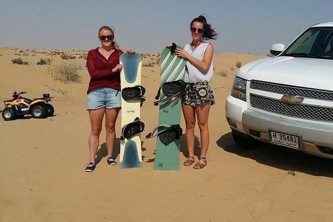 Dubai Desert Morning Tour in 4WD Vehicle: Camel Ride, Quad Bike Tour, Sandboarding, and Camel Farm - Reaching the desert base by 4WD